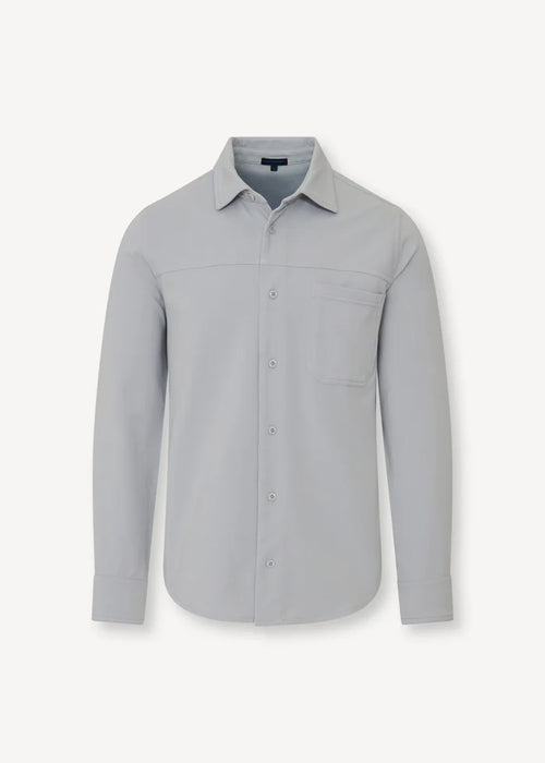 Patrick Assaraf Pima Cotton French Terry Vintage Wash Overshirt