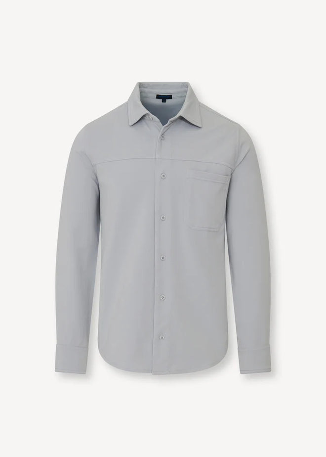 Patrick Assaraf Pima Cotton French Terry Vintage Wash Overshirt