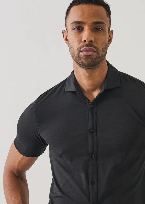 Patrick Assaraf  Pima Cotton Stretch Button Front Shirt