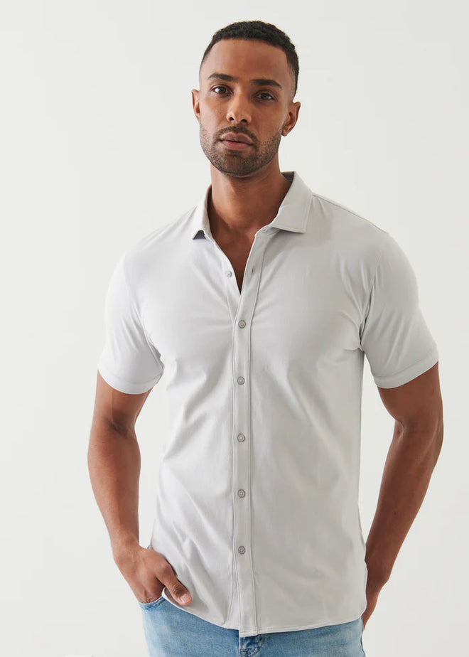 PATRICK ASSARAF PIMA COTTON STRETCH SHIRT