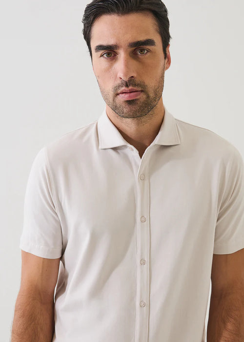 Patrick Assaraf  Pima Cotton Stretch Button Front Shirt