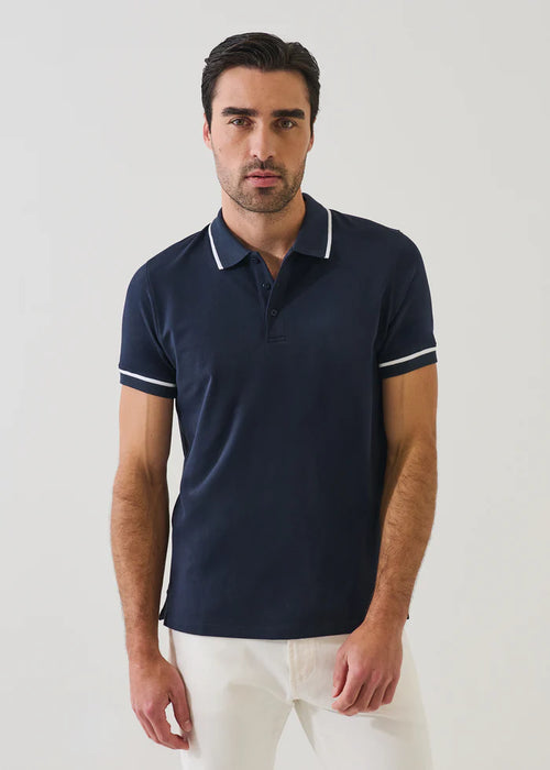 Patrick Assaraf Pima Cotton Stretch Tipped Polo