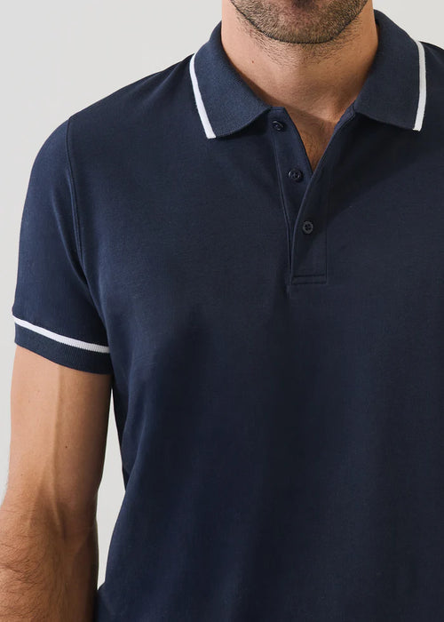 Patrick Assaraf Pima Cotton Stretch Tipped Polo
