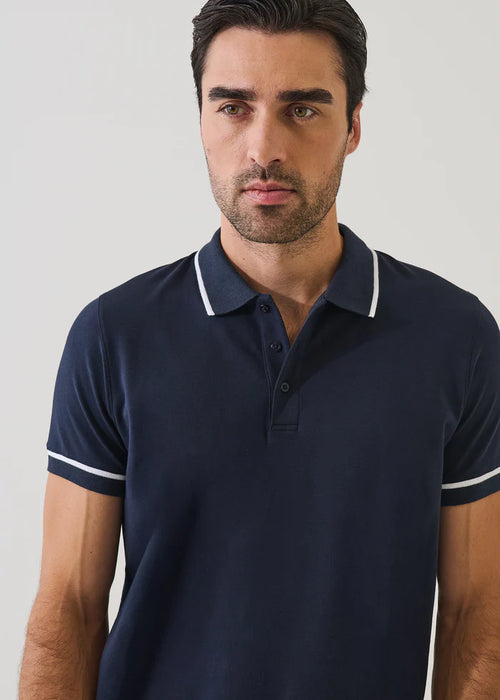 Patrick Assaraf Pima Cotton Stretch Tipped Polo