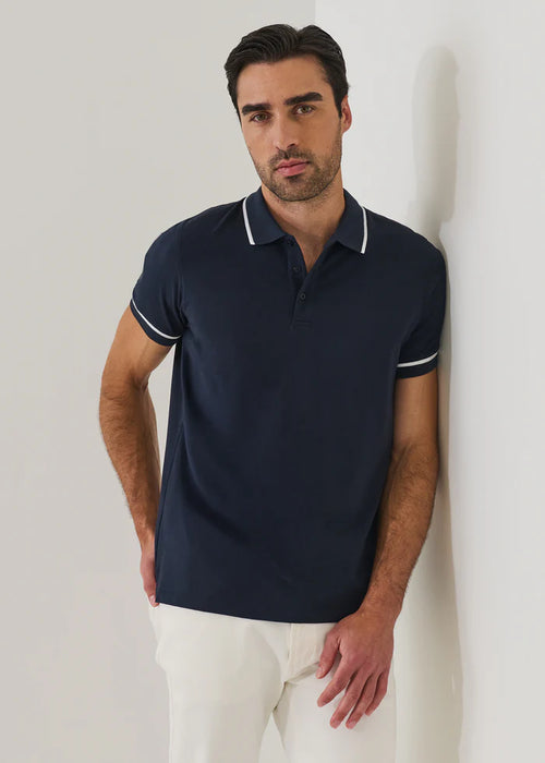 Patrick Assaraf Pima Cotton Stretch Tipped Polo