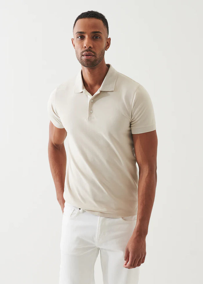 PATRICK ASSARAF PIMA COTTON PLACKET POLO