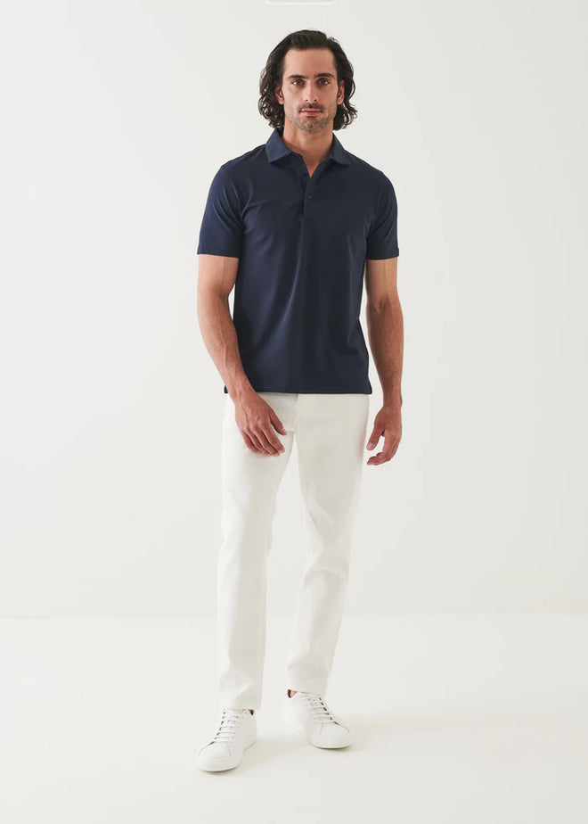 PATRICK ASSARAF PIMA COTTON BUTTON POLO