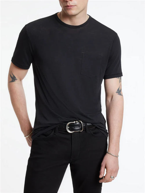 John Varvatos Bond Burnout Tee - Black