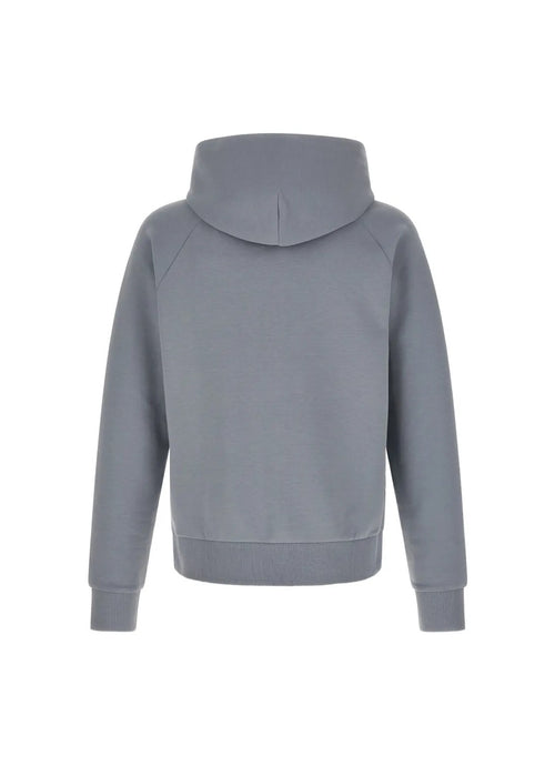 Boss saggy Zip-up hoodie in stretch cotton with logo print