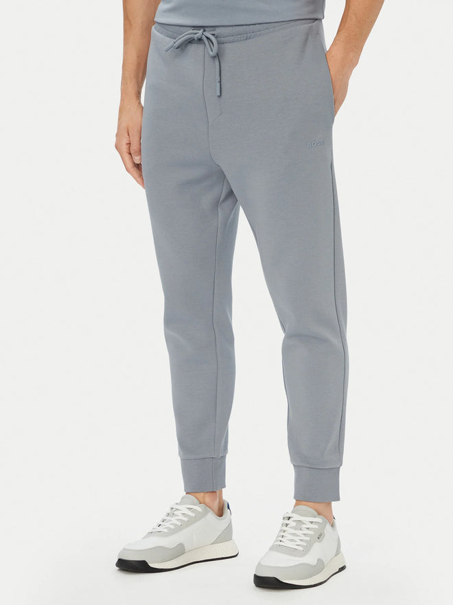 Boss Hadiko Stretch-cotton tracksuit bottoms with logo print