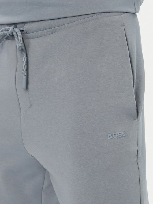 Boss Hadiko Stretch-cotton tracksuit bottoms with logo print