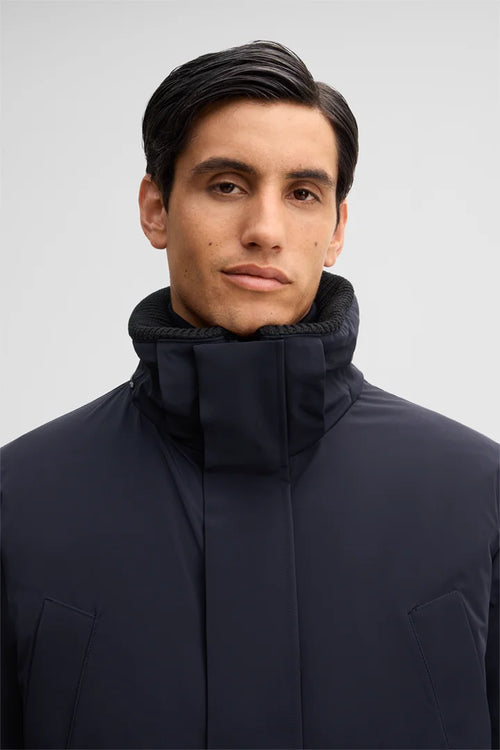 Strellson Quilted hooded parka - Navy