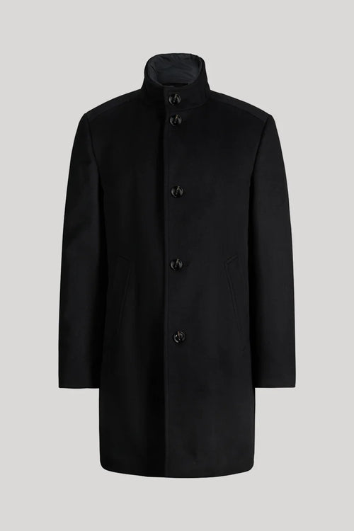 Joop Wool-blend coat with inlay in black