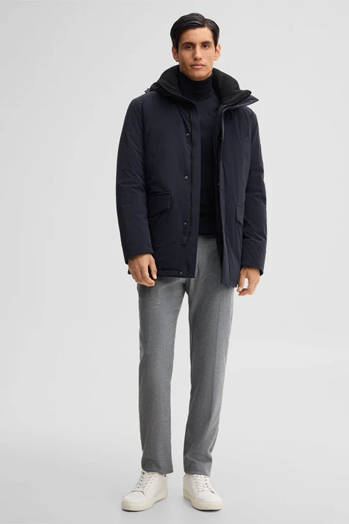 Strellson Quilted hooded parka - Navy