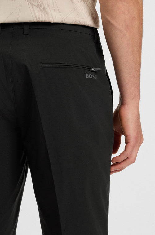 Boss Slim-fit shorts in technical-stretch poplin