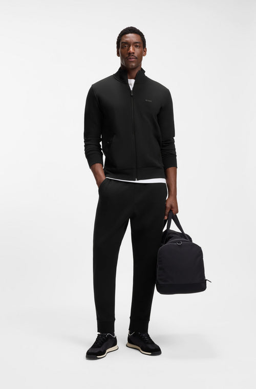 Boss Hadiko Stretch-cotton tracksuit bottoms with logo print