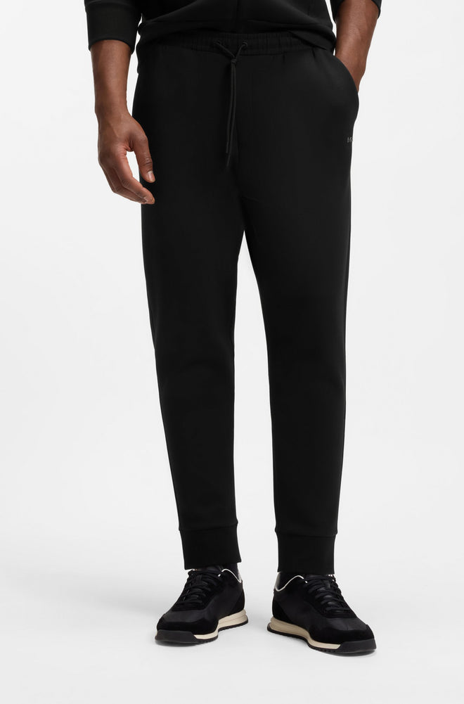 Boss Hadiko Stretch-cotton tracksuit bottoms with logo print