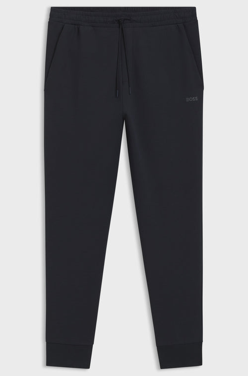 Boss Hadiko Stretch-cotton tracksuit bottoms with logo print
