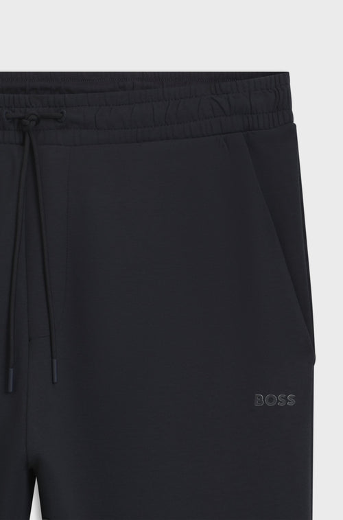 Boss Hadiko Stretch-cotton tracksuit bottoms with logo print