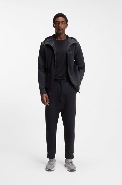 Boss Hadiko Stretch-cotton tracksuit bottoms with logo print