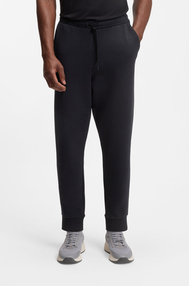 Boss Hadiko Stretch-cotton tracksuit bottoms with logo print