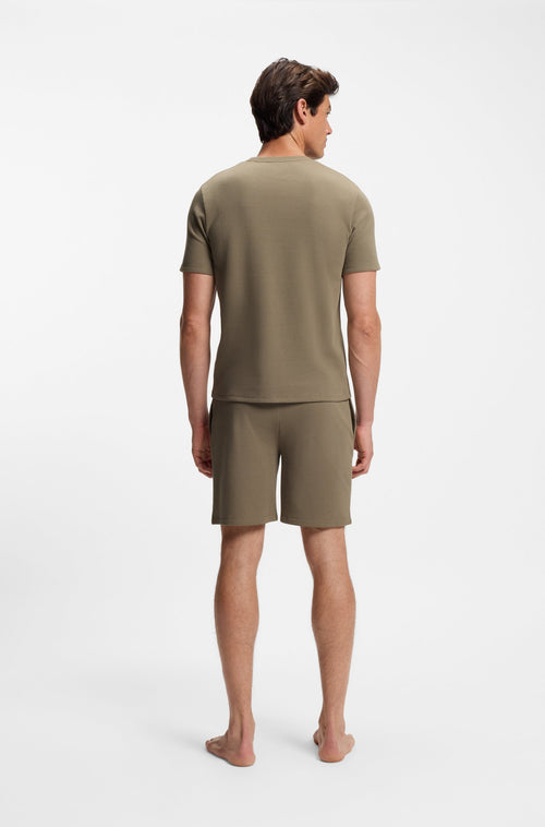 Boss Cotton-blend pyjama T-shirt with embroidered logo