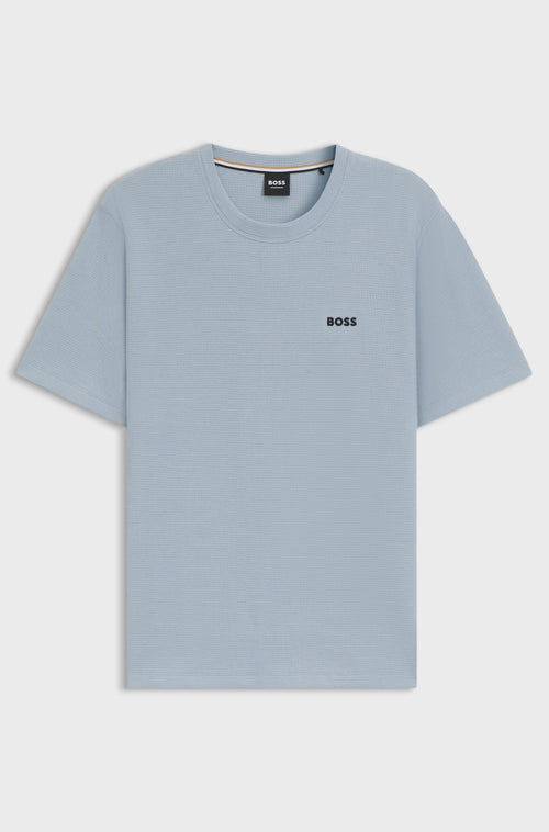 Boss Cotton-blend pyjama T-shirt with embroidered logo