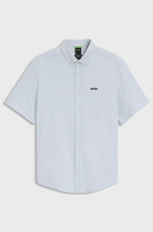 Boss Regular-fit shirt in wrinkle-resistant cotton jersey Style ST_Motion S