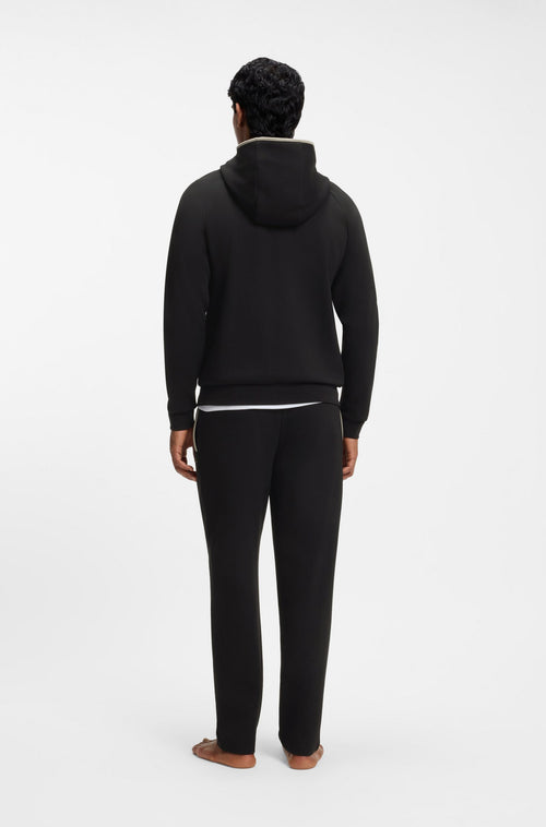 Boss Cotton-blend zip-up hoodie with contrast binding