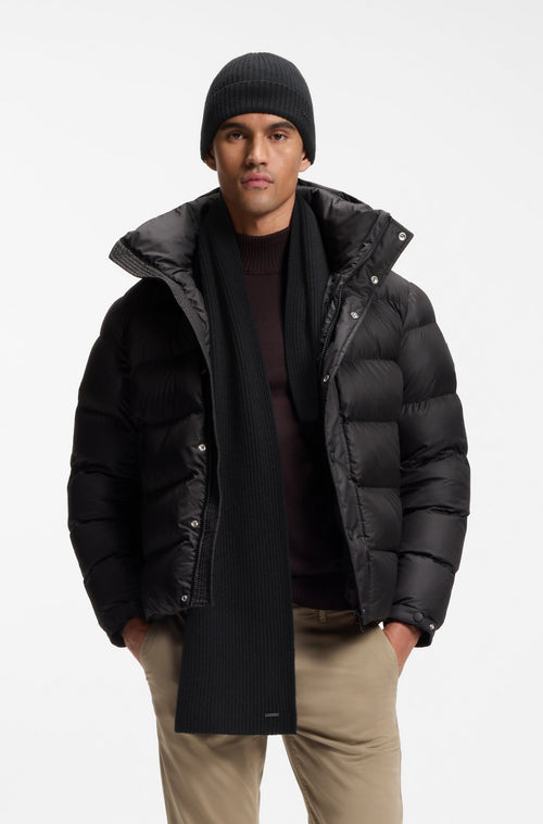 Boss Beanie hat and scarf set in wool and cashmere