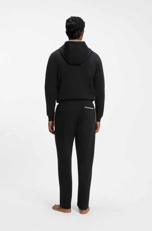 Boss Interlock-cotton-blend tracksuit bottoms with metallic logo