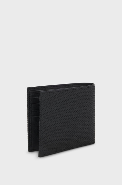 Boss Monogrammed wallet with polished metal logo