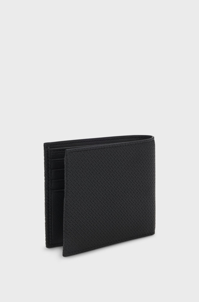 Boss Monogrammed wallet with polished metal logo