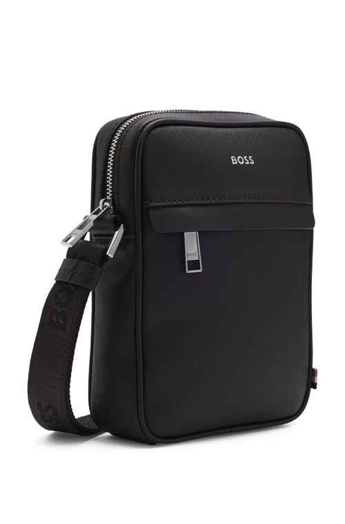 Boss Reporter bag in faux leather with logo detail