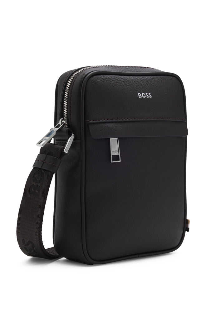 Boss Reporter bag in faux leather with logo detail