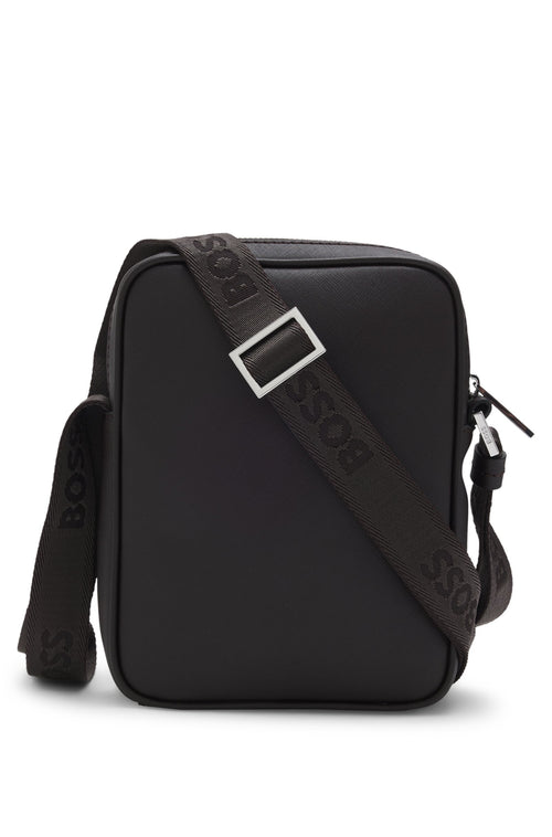 Boss Reporter bag in faux leather with logo detail