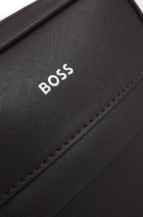 Boss Reporter bag in faux leather with logo detail