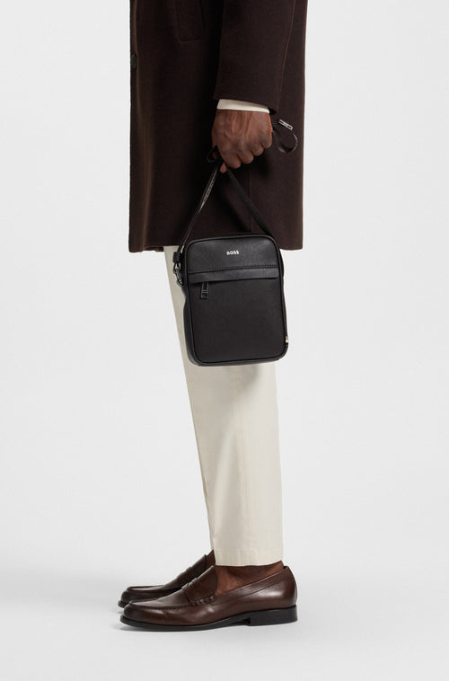 Boss Reporter bag in faux leather with logo detail