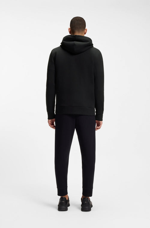 Boss Saggy Stretch-cotton zip-up hoodie with logo print