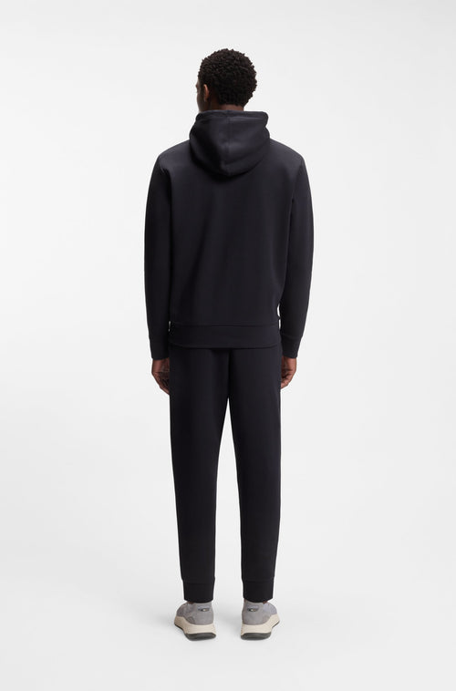 Boss Saggy Stretch-cotton zip-up hoodie with logo print