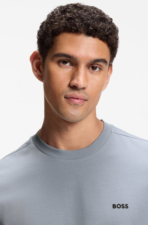 Boss Stretch-cotton T-shirt with logo detail