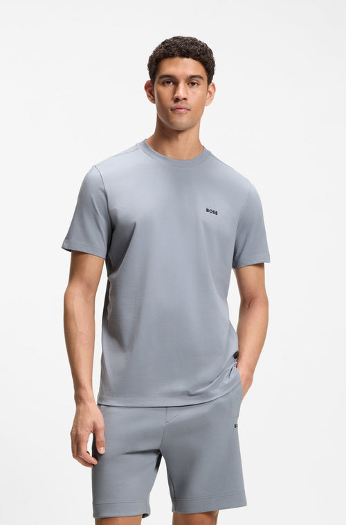 Boss Stretch-cotton T-shirt with logo detail