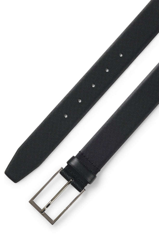 Boss Italian leather belt with printed structure