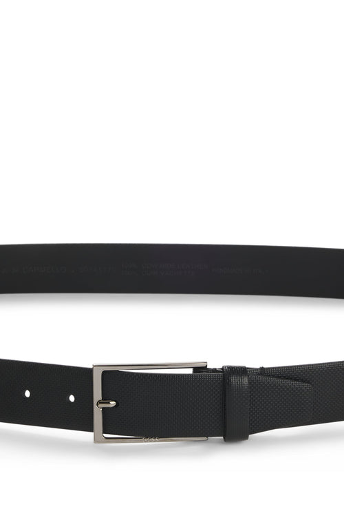 Boss Italian leather belt with printed structure