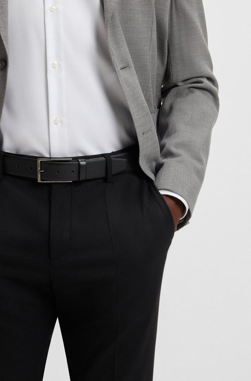 Boss Italian leather belt with printed structure