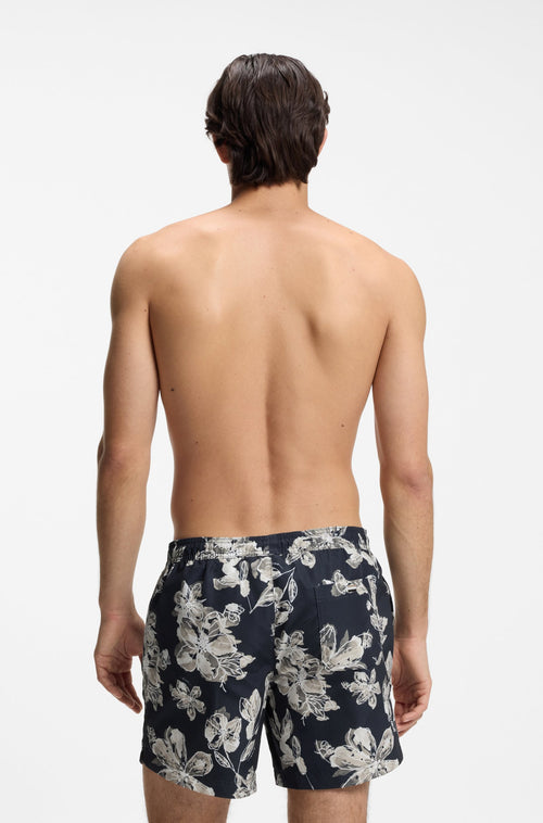 Boss Quick-dry swim shorts with all-over print