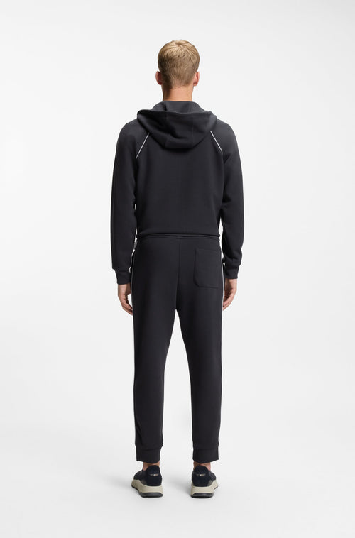 Boss Piping-detail zip-up hoodie in a cotton blend
