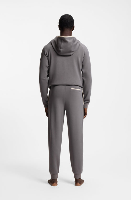 Boss Contrast-binding tracksuit bottoms in a cotton blend