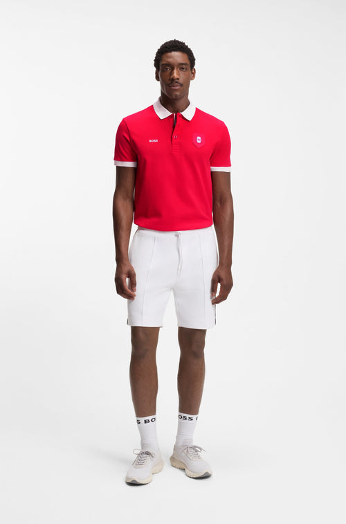 Boss Paddy polo shirt with country flag
