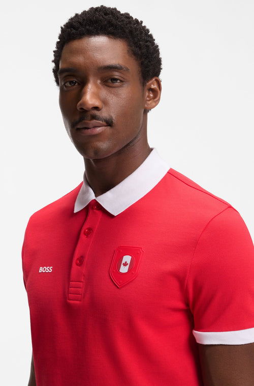 Boss Paddy polo shirt with country flag